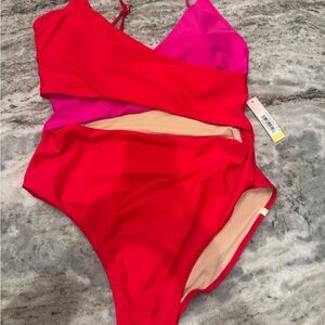 Summersalt Bold Red and Pink Swimsuit